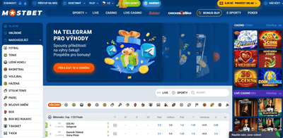 Mostbet CZ casino: hry a online sázky